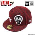 FLAKE × NEW ERA 59FIFTY Black Red Elephant Print