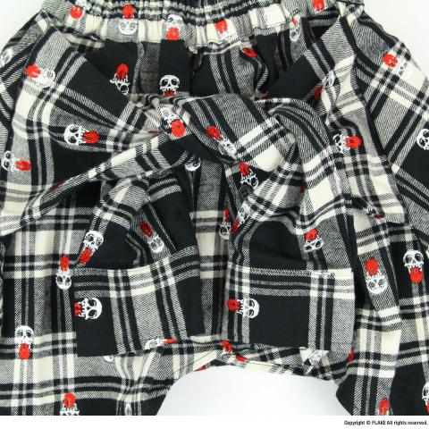 DOT CHECK FLANNEL SKIRT