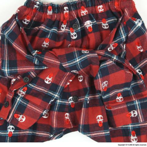 DOT CHECK FLANNEL SKIRT