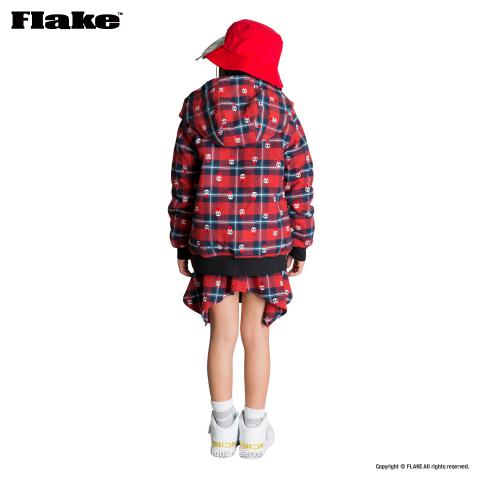 DOT CHECK FLANNEL SKIRT