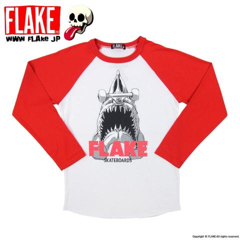 FLAKE ROAD SHARK RAGLAN T-SHIRTS