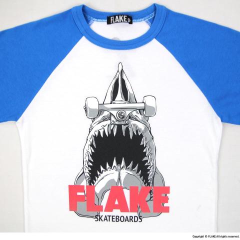 FLAKE ROAD SHARK RAGLAN T-SHIRTS