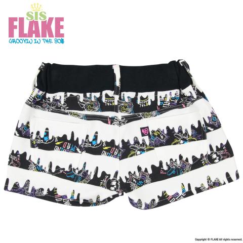 LIQUID BORDER SWEAT HOT PANTS