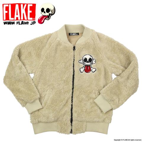 CROSS BONE FLEECE ZIP JACKET