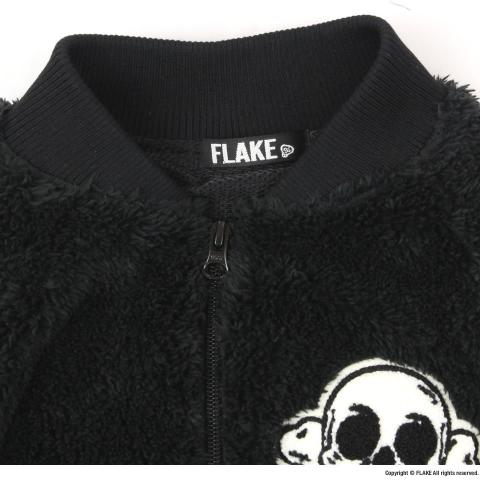 CROSS BONE FLEECE ZIP JACKET