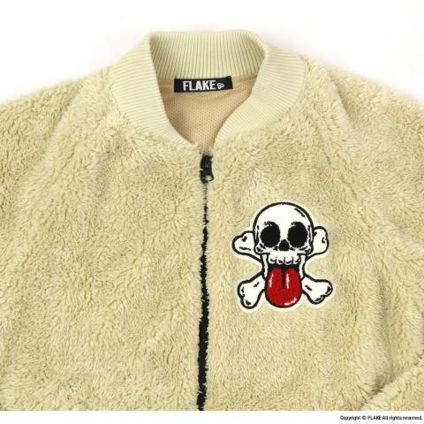 CROSS BONE FLEECE ZIP JACKET