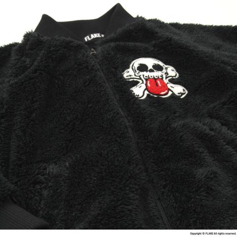 CROSS BONE FLEECE ZIP JACKET