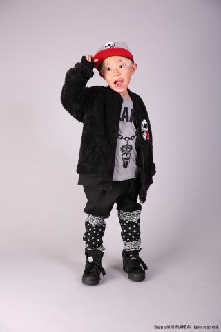 CROSS BONE FLEECE ZIP JACKET