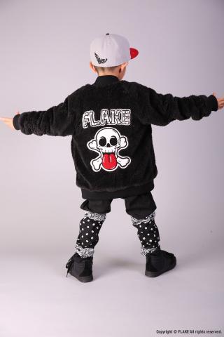 CROSS BONE FLEECE ZIP JACKET