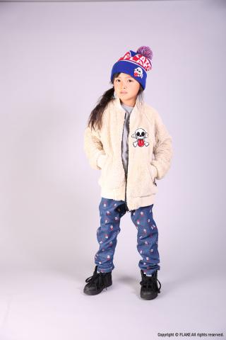 CROSS BONE FLEECE ZIP JACKET