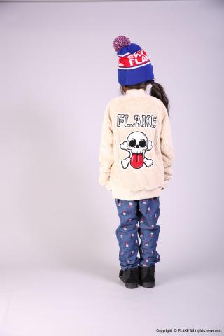 CROSS BONE FLEECE ZIP JACKET