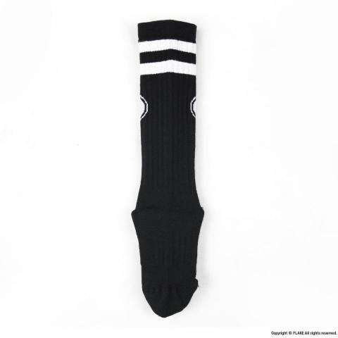 FLAKE OVAL LOGO SKATE SOCKS BLACK