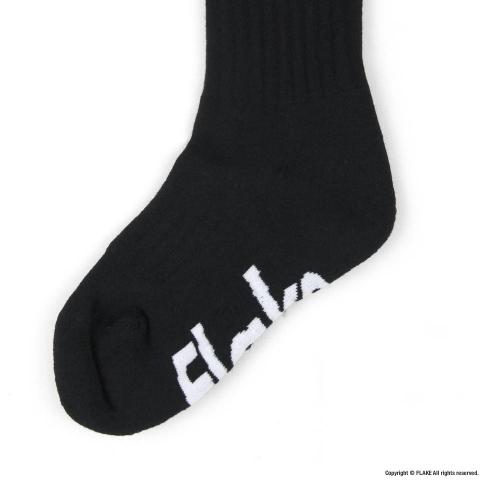 FLAKE OVAL LOGO SKATE SOCKS BLACK