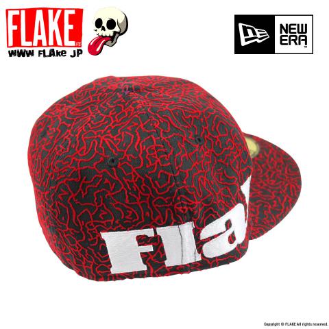 FLAKE × NEW ERA 59FIFTY Black Red Elephant Print
