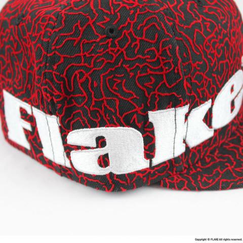FLAKE × NEW ERA 59FIFTY Black Red Elephant Print