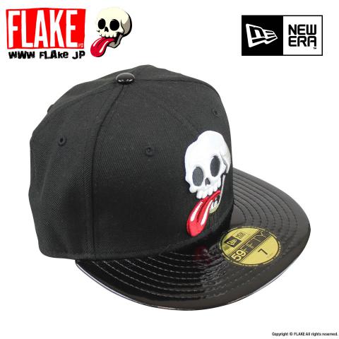 FLAKE × NEW ERA 59FIFTY Black Patent Leather