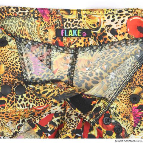 FLAKE LEOPARD HOT PANTS