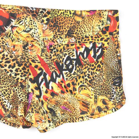 FLAKE LEOPARD HOT PANTS