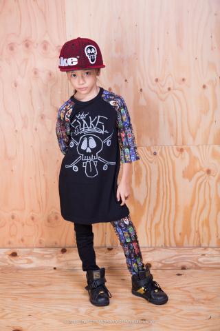 FLAKE × NEW ERA 59FIFTY Black Red Elephant Print