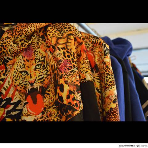 FLAKE LEOPARD NYLON JACKET