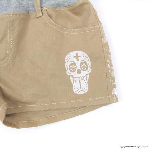 GIRLS BANDANA SKULL HOT PANTS