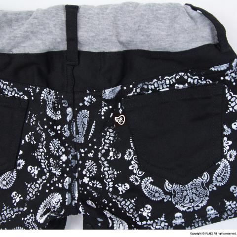 GIRLS BANDANA SKULL HOT PANTS